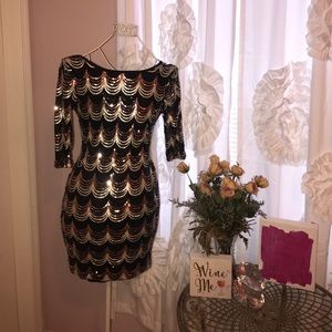 Crystal Doll Bodycon Silver Sequin dress